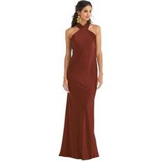 Lovely Satin Halter Gown