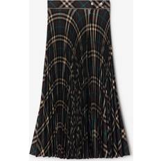 Burberry Skirts Burberry Pleated Check Wool Blend Skirt Snug