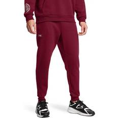 Under Armour Rival Fleece Joggers for Men - Cardinal/White