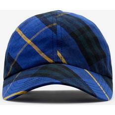Burberry Kepsar Burberry Check Linen Baseball Cap Bright Navy