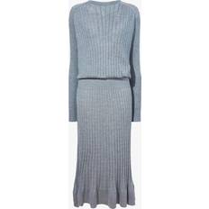 Gray - Knitted Dresses Proenza Schouler Eden Knit Dress in Superfine Merino Silk