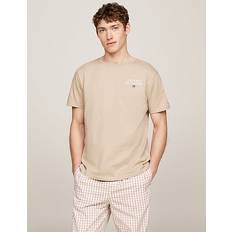 Tommy Hilfiger Beige T-shirts Tommy Hilfiger Logo T Shirt Beige