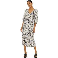 Knee Length Dresses - Multicoloured Dorothy Perkins womens/ladies floral ruched front midi dress dp3992