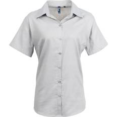 Silver - Women Shirts Premier Signature Oxford Short-Sleeved Shirt Silver