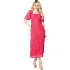 Knee Length Dress - Pink Dresses Dorothy Perkins Damen, Kleider, Midikleid Eckiger Ausschnitt, Pink, 36 D