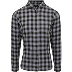 Grey - Women Shirts Premier Mulligan Checked Long-Sleeved Shirt Dark Grey