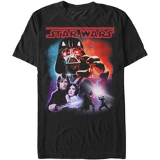 Clothing Fifth Sun Star Wars Men's Classic Luke And Darth Vader Lightsaber Battle Short Sleeve T-Shirt Black