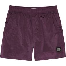 Purple Swimming Trunks Stone Island Logo Shell Swim Shorts, Shorts, Purple