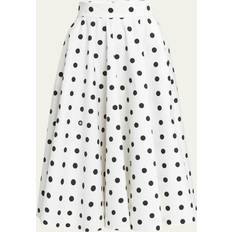 Dolce & Gabbana Skirts Dolce & Gabbana Polka-Dot Circle Midi Skirt WHITE PRT 28