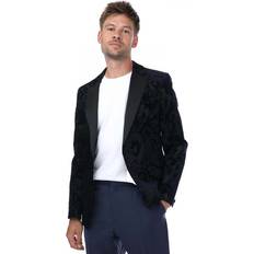 Ted Baker Pakken Ted Baker Bathj Fluwelen Jacquard Blazer - Zwart