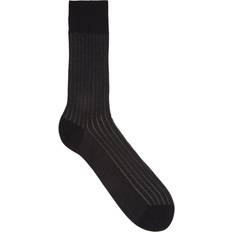 Falke Shadow Ribbed Cotton Socks Black 11-12