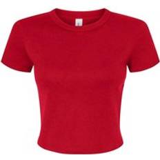 Bella+Canvas Micro-Rib Crop T-Shirt Red