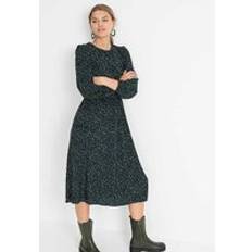 Bonprix Floral Print Midi Dress Black Floral