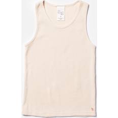 Nudie Jeans Tank Tops Nudie Jeans Elsie Rib Tank Top Egg White Women's Organic T-shirts Sustainable Clothing Beige Large