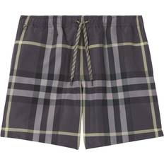 Burberry Grey Swimwear Burberry Checked Martin Swim Shorts Grey