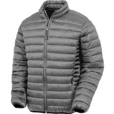 Grey - Leather Jackets Result Recycled Unisex Adult Quilted Padded Jacket - Frost Grey