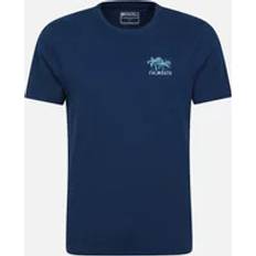 Men - Merino Wool T-shirts Mountain warehouse Men's Mens Falmouth Printed Organic T-Shirt Navy 44/Regular