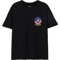 Top Gun Mens Tomcat American Flag Classic T-Shirt - Black