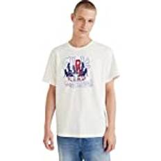 Desigual Men T-shirts Desigual Men's TS_Ben,1000 T-Shirt, White