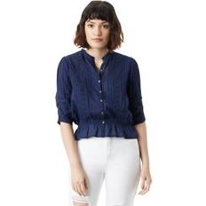 Sam Edelman Women's Scarlette Blouse, Navy Blue