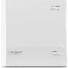 The White Company Savoy Cotton Emperor Bed Sheet White