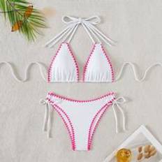 Vita Bikiniset Shein 2024 New Arrival Women's Swimsuit Set With Trim, Halter Neck Bikini Set Swimwear For Ladies