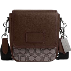 Men Handbags Coach Lucas Crossbody In Signature Jacquard - Sv/Oak/Maple