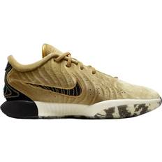 Golden - Herren Sportschuhe Nike LeBron XXI - Metallic Gold/Coconut Milk/Aquamarine/Black