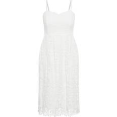 Lined Dresses City Chic Scarlet Lace Dress Plus Size - Ivory