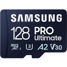 Samsung 128 Go Cartes mémoire Samsung PRO Ultimate microSDXC Class 10 UHS-I U3 V30 A2 200/130MB/s 128GB