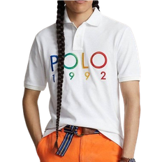 Men - White Polo Shirts Polo Ralph Lauren Classic Fit Polo 1992 Mesh Polo Shirt - White