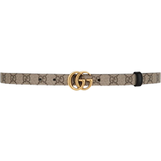 Gucci Beige Clothing Gucci GG Marmont Reversible Thin Belt - Beige/Ebony