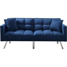 Silver/Chrome - Sofa Beds Sofas Kosy Koala Click Clack Blue Sofa 186cm 2 Seater