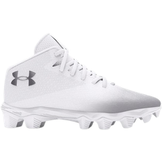 White Football Shoes Children's Shoes Under Armour Jr. Spotlight Franchise 4 RM - White/Metallic Silver