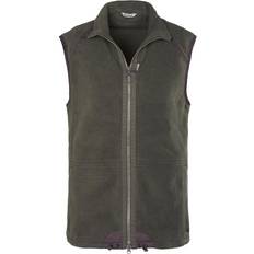 Green - Men Vests Barbour Langdale Fleece Gilet - Olive