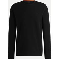 Orange Oberteile BOSS Herren Longsleeve Tempesto - Schwarz