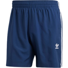 Blu - Uomo Costumi da Bagno Adidas Originals Adicolor 3-Stripes Swim Shorts - Night Indigo