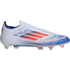 Slip-on Fußballschuhe Adidas F50 Elite Laceless FG - Cloud White/Solar Red/Lucid Blue