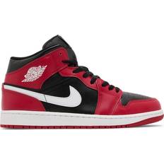 Men - Red Sneakers Nike Air Jordan 1 Mid M - Black/Gym Red/White