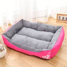 Pets YETP Star Rose Red Color, XL 78.74X59.94cm Plush Dog Bed Fiber Paw