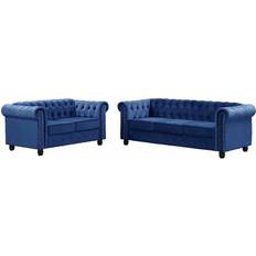 Sofa Set Sofas House of Hampton Abdulhameed Light Blue Sofa 82" 2 5 Seater