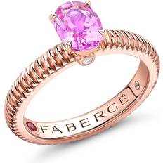 Sapphire Rings Faberge Colours of Love Fluted Ring - Rose Gold/Sapphire/Ruby/Diamonds