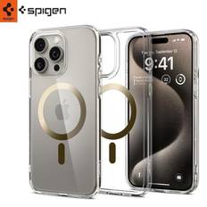 Handyzubehör Spigen iPhone 15 Pro Ultra Hybrid Mag Hülle Gold Durchsichtig