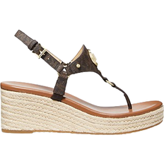 Polyurethane - Women Sandals Michael Kors Casey Signature Logo - Brown