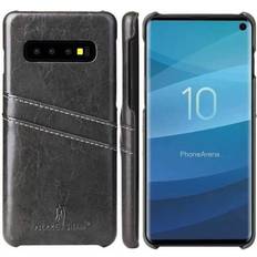 ExpressVaruhuset Samsung S10 Skal Korthållare Retro SM-G973F Svart