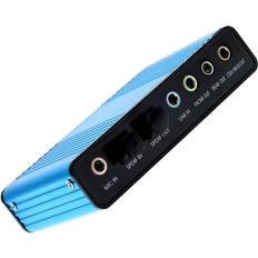 5.1 surround sound LEAGY 6 Channel External Sound Card USB 2.0 External 5.1 Surround Sound Optical S/PDIF Audio Sound Card Adapter For PC Laptop Recording Compatible With Windows 10/8/7/XP