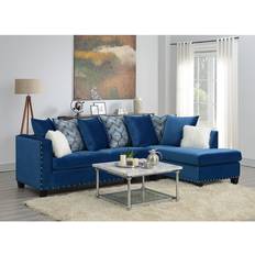 Red Barrel Studio Yumiko Blue Sofa 101" 6 4 Seater