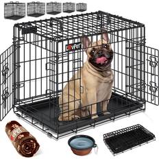 ® Hundbur hopfällbar hundtransportbur hundlåda