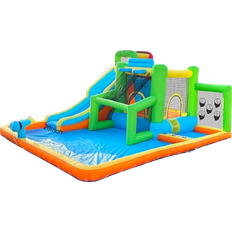 Plastic Water Slide FBSPORT 9 in 1 Bounce House Water Slide