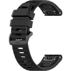 Garmin armband Silicone Armband for Garmin Fenix ​​6X 26mm Black